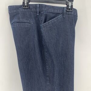 Lee Pants Womens 14 Long  Relaxed Fit Straight Flat Front Casual Denim Trousers